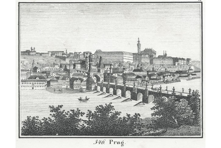 Praha, Neue Bildergalerie, litografie , 1837