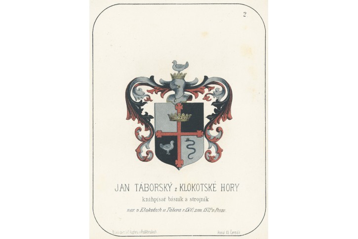 Jan Táborský z Klokotské, chromolitografie, 1880