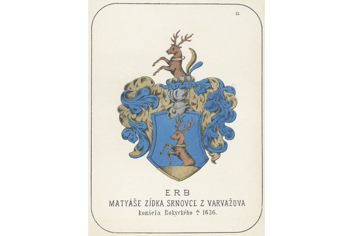 Matyáš Zídek Srnovec, chromolitografie, 1880