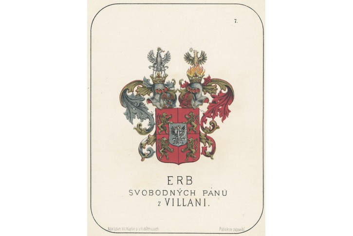 pánové v Villani, chromolitografie, 1880