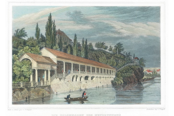 Karlovy Vary kolonáda, Lange, kolor.oceloryt, 1842