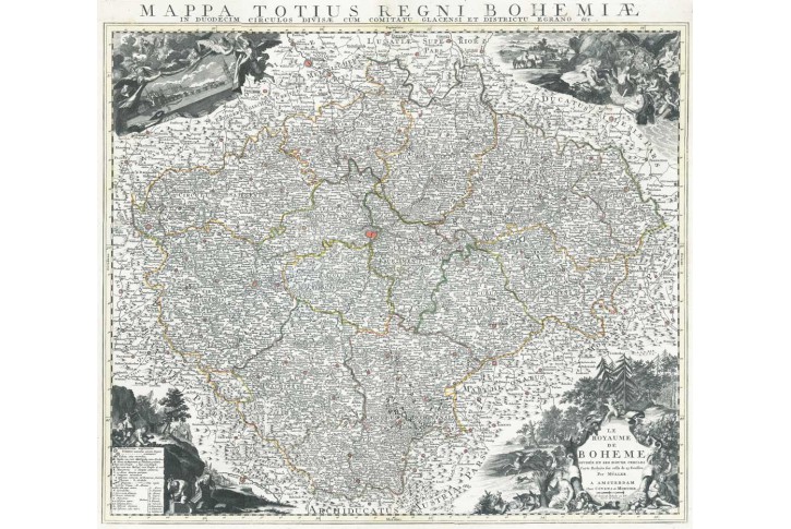 Covens - Mortier : Royaume Boheme, mědiryt, 1741