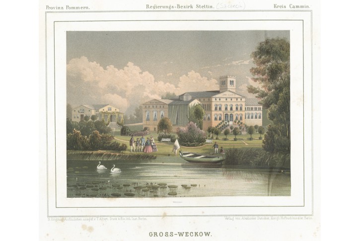 Gross Weckow Wiejkowo, Duncker, litografie, 1862