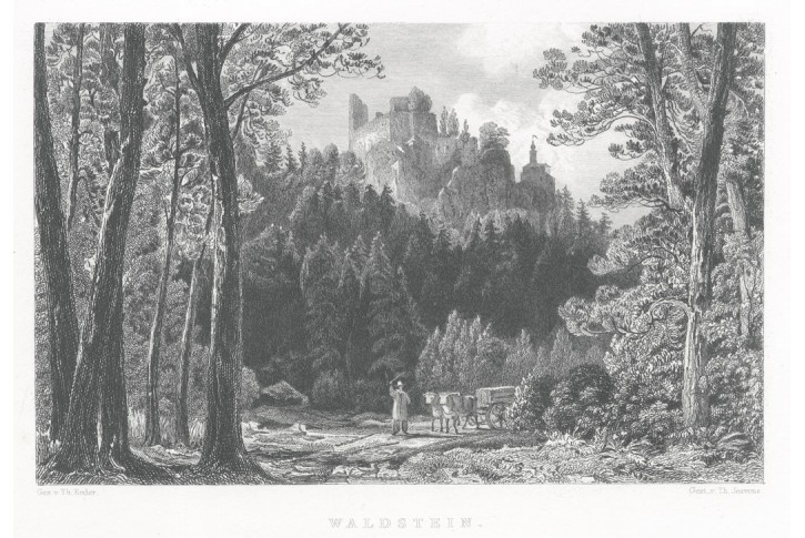 Valdštejn, Weidman, oceloryt, 1840