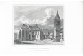 Chomutov radnice , Lange, oceloryt, 1842