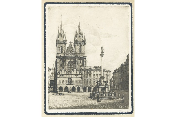 Týnský chrám, Mayer Jos., lept, 1924