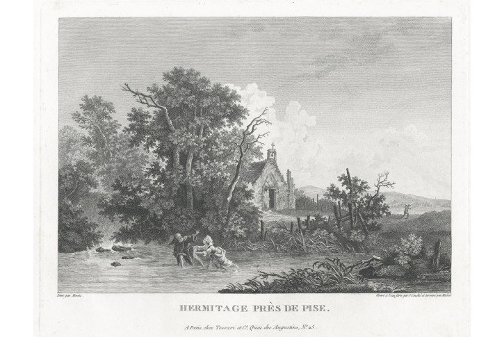 Poustevna, Couche,  mědiryt, 1800