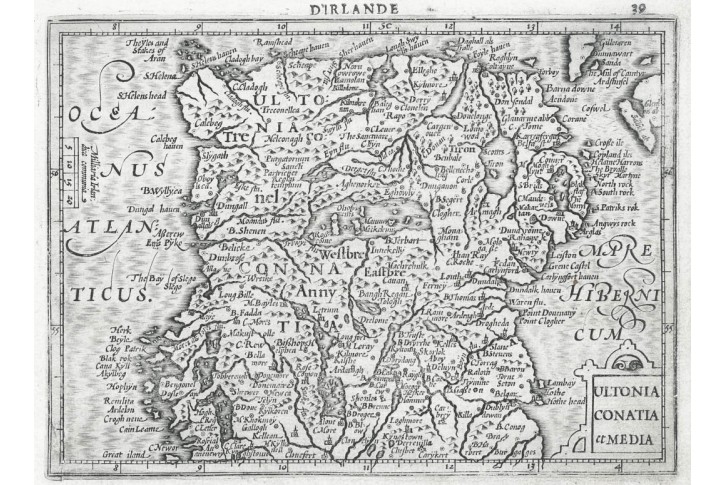 Ultonia Conatia, Mercator - Hondius, mědiryt, 1607