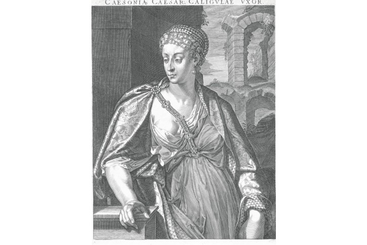 Sadeler Eg.: Caligulova žena, mědiryt 1608