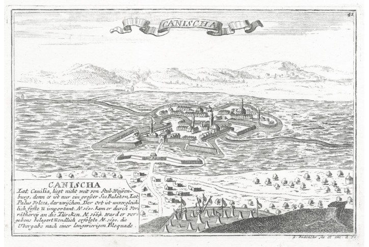 Nagykanizsa Canischa, Bodenehr, mědiryt, 1725