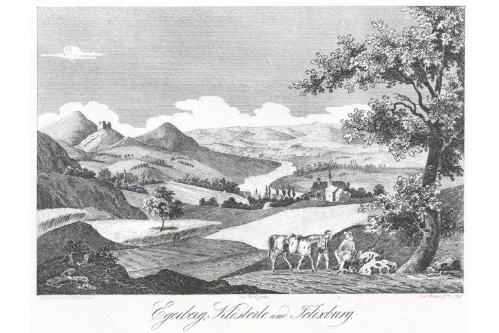 Klášterec Felixburg, Heber, litografie, 1844
