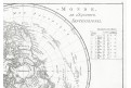Bonne R., Mappe Monde, mědiryt, 1788