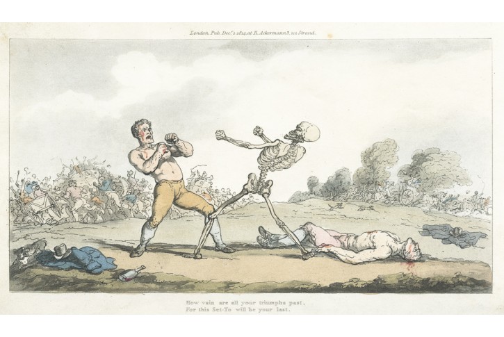 Box Tanec smrti, Rowlandson, akvatintat, 1815