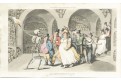  Tanec smrti, Rowlandson, akvatintat, 1815
