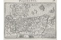 Pomernia, Ortelius miniatur, mědiryt, 1598