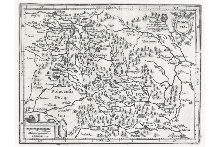 Moscovia, Mercator - Hondius, mědiryt, 1609