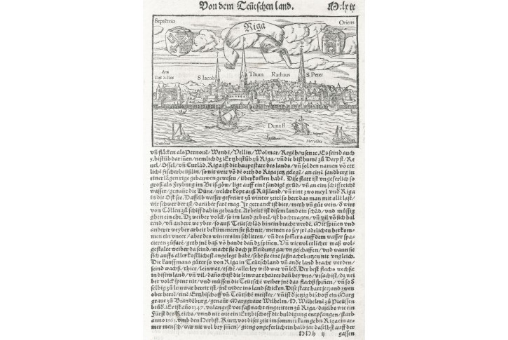 Riga,  Münster, dřevořez, 16. stol.