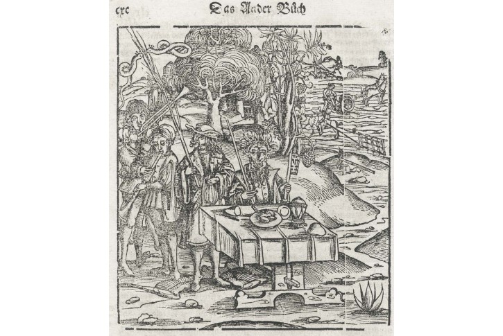 Italie Janus, Münster S., dřevořez, 16 stol.