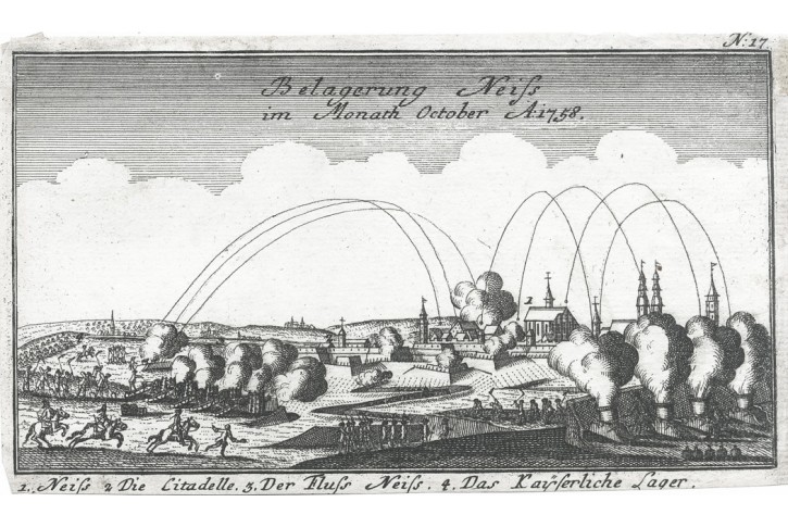 Nisa bitva 1757,Ben Jochai, mědiryt 1758