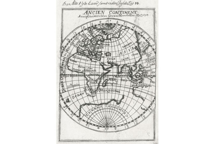 Amcien Continent, Mallet, mědiryt, 1719
