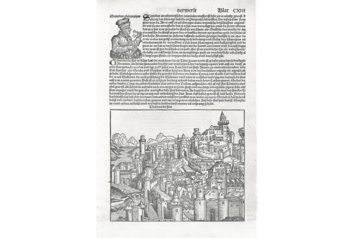 Tivoli - Tiburtina, Schedel, dřevořez 1493
