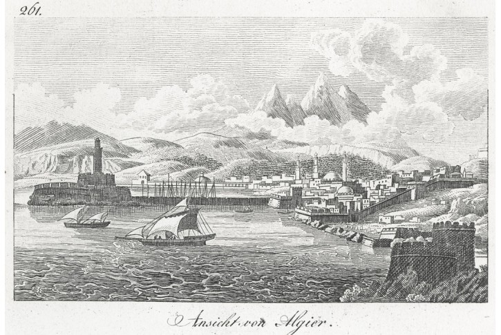Alger Algier, André, mědiryt, 1820