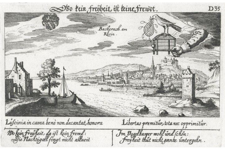 Bacharach, Meisner, mědiryt, 1637