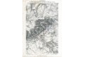 Bitva u Chlumce Napoleon, litografie, (1840)