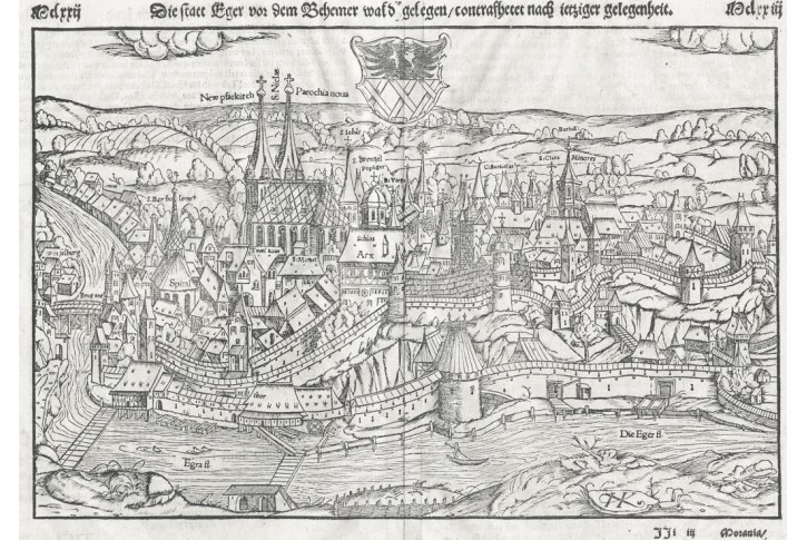 Cheb, S. Münster, dřevořez, (1560)