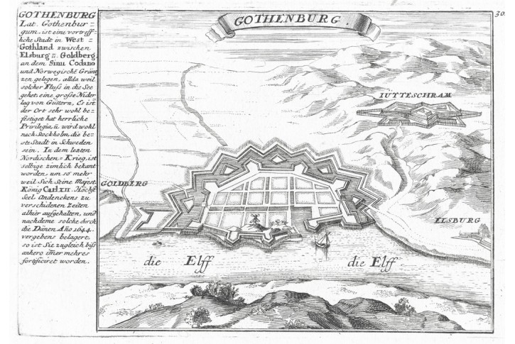 Göteborg, Bodenehr, mědiryt, (1720)