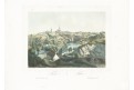 Tábor, Haun,  kolorovaná  litografie, 1860