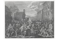 Pochod do Finchley, Riepen- Hogarth mědiryt, 1830