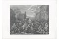 Pochod do Finchley, Riepen- Hogarth mědiryt, 1830