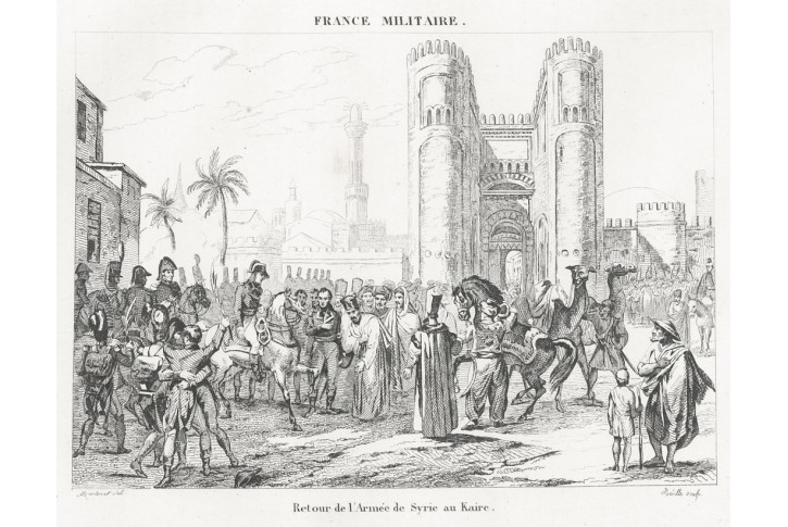  Kairo Kahira, mědiryt, 1838
