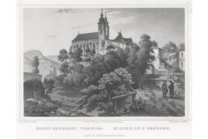 St. Benedek, Rohbock, oceloryt 1863