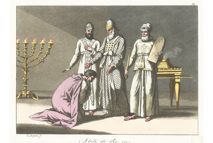 Židé velekněz, Bigatti, akvatinta , 1820