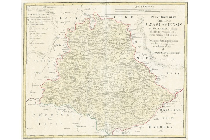 Homann dědicové : Čáslavský kraj, mědiryt, 1773