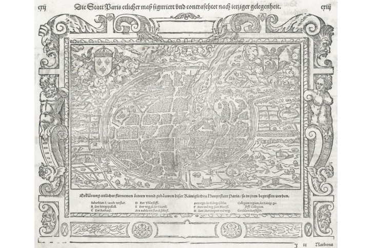 Paris, S. Münster, dřevořez, (1570)