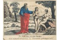 Adam a Eva strvoření, kolor. mědiryt, (1820)