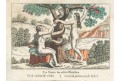 Adam a Eva první hřích, kolor. mědiryt, (1820)