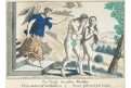 Adam a Eva vyhnání z ráje, kolor. mědiryt, (1820)
