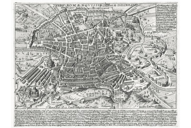 URBIS ROMAE, Lauro,  mědiryt, 1618