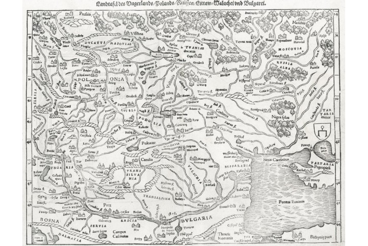 Ungerlands, Polands, Münster, dřevořez, 1574