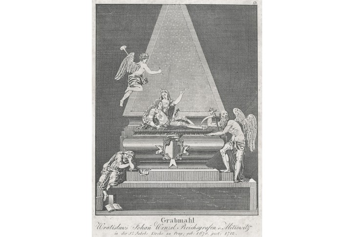 Praha Mitrovic hrob, Hyllos, mědiryt, 1819