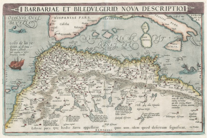 Ortelius A. : Barbaria, mědiryt, 1608