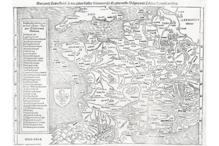 Franckreich, Münster, dřevořez, 1574