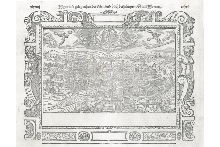 Florenz - Firenzee, Münster, dřevořez, 1574