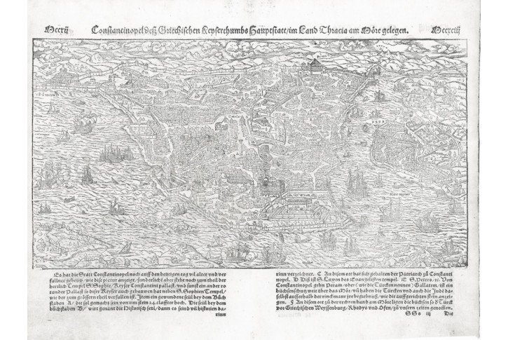 Constantinopel, Münster, dřevořez, 1574