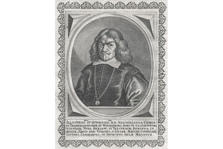 Maxmilián z Trauttmansdorffu, Merian, mědiryt 1651