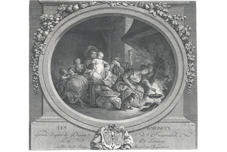 Beignets, Delaunay - Fragonard, mědiryt, 1782